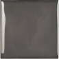 Carrelage bombé brillant gris foncé dénuancé contemporain mur 12.4x12.4cm  et 7.5x30cm apegbulge vulcano