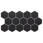 Carrelage hexagone  blanc mat et noir mat 26.5x51cm realhex snow et black 26.5x51cm