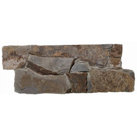 Parement en pierre épaisse marron mat pietra 01 20x55x3cm mos