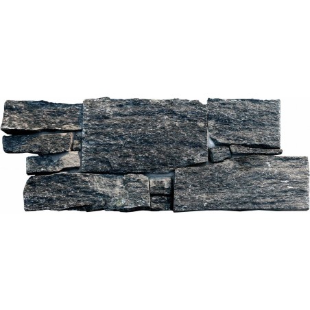 parement en pierre épaisse gris foncé mat pietra 04 20x55x3cm mos