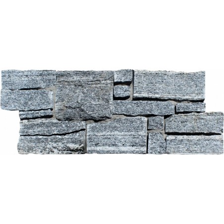 Parement en pierre épaisse gris clair moucheté pietra 05 20x55x3cm mos