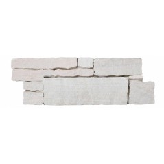 Parement en pierre épaisse blanche pietra 06 20x55x3cm mos