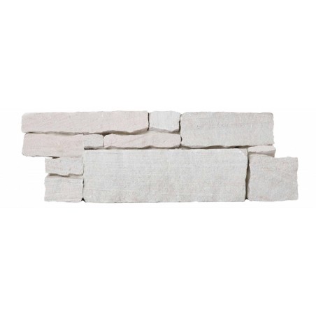 Parement en pierre épaisse blanche pietra 06 20x55x3cm mos