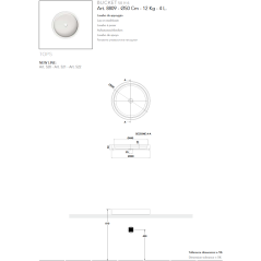 Vasque plate ronde en céramique émaillée blanc brillant diamètre: 50cm hauteur 6cm, scaxbucket 8809