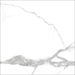 Carrelage imitation marbre émaillé blanc brillant 60.8x60.8cm, non rectifié géoxnum blanc