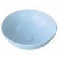 Vasque en céramique émaillée bleu ronde diamètre 38.5cm hauteur 15cm moxceram azul salle de bain