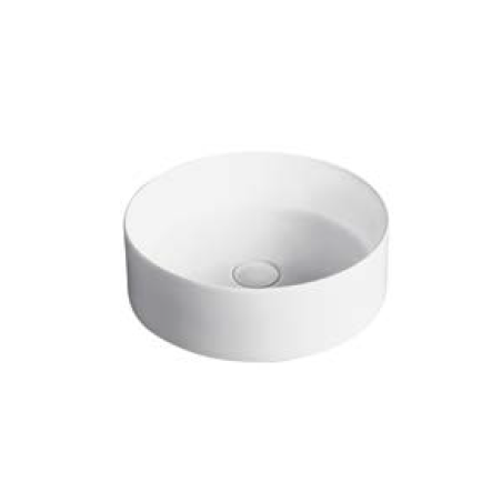 Vasque en céramique émaillée blanc ronde diamètre 40cm hauteur 13cm moxnaya blanco salle de bain