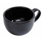 Vasque en céramique émaillée noir ronde imitation tasse diamètre 30.8cm hauteur 18cm moxtaza black