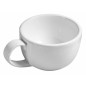 Vasque en céramique émaillée blanc ronde imitation tasse diamètre 30.8cm hauteur 18cm moxtaza blanco