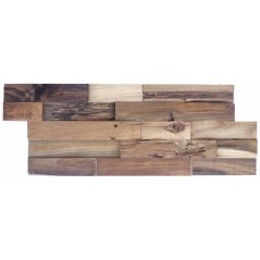 Parement en bois exotique grande largeur 20x49.5x2cm rustic1 mox vendu au m2