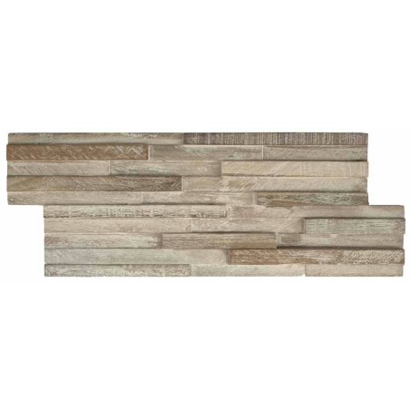 Parement en bois exotique mural clair de largeur 2cm, 20x49.5x2cm lavatto2 mox vendu au m2