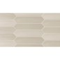 Carrelage navette hexagone bosselé en creux beige mat nuancé 5x25x0.9cm, eqxlance muslin