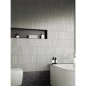 Carrelage navette hexagone bosselé en creux gris mat nuancé 5x25x0.9cm, eqxlance gray