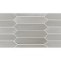 Carrelage navette hexagone bosselé en creux gris mat nuancé 5x25x0.9cm, eqxlance gray