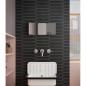 Carrelage navette hexagone bosselé en creux noir mat nuancé 5x25x0.9cm, eqxlance black