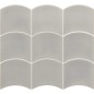 Carrelage vague gris clair brillant 12x12x0.9cm, eqxwave grey