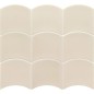 Carrelage vague ivoire menthe brillant 12x12x0.9cm, eqxwave old cream