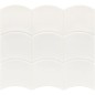 Carrelage vague blanc brillant 12x12x0.9cm, eqxwave white