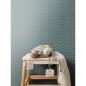 Mosaique hexagonale tomette sol et mur vert mat 4.3x3.8cm sur trame 31.6x31.6cm terx hexamat laurelgreen