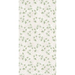 Carrelage décor fleur verte sur fond gris clair mat mur, et sol salle de bain, 60x120 rectifié,  santajardin 09