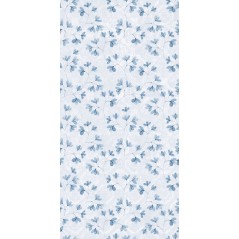 Carrelage décor fleur bleue sur fond gris clair mat mur, et sol salle de bain, 60x120 rectifié,  santajardin 10