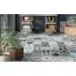 Carrelage imitation carreau ciment terrasse de piscine multicolore antidérapant R11 20x20cm  estix HP38 puzzle