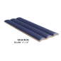 Carrelage baton arrondi en relief bleu satiné ingélif pour le mur et la façade 15x40cm natucsalsa blue