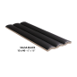 Carrelage baton arrondi en relief noir satiné ingélif pour le mur et la façade 15x40cm natucsalsa black