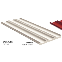 Carrelage baton arrondi en relief blanc brillant ingélif pour le mur et la façade 17x40cm natucjazz luz