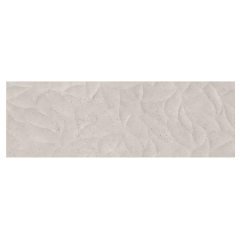 Carrelage beige mat, faience murale lisse et décor imitation feuille en relief 30x90cm rectifiée Porce9541 nacar