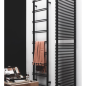 Sèche-serviette radiateur électrique design salle de bain vertical contemporain Antxpieno noir mat