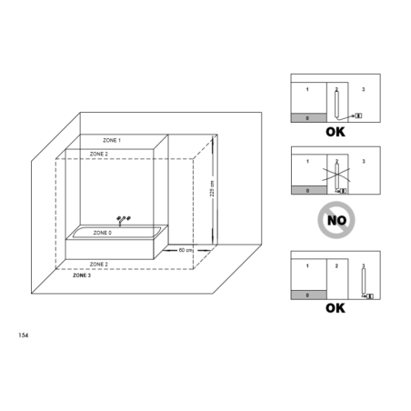 Sèche-serviette radiateur électrique design en forme d' IPN, salle de bain, AntxT2O blanc mat
