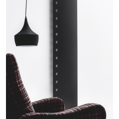 Sèche-serviette radiateur contemporain vertical design eau chaude noir mat antflat VS