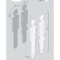 Sèche-serviette radiateur électrique design silhouette homme Antxoreste blanc mat ou brillant 172x34cm