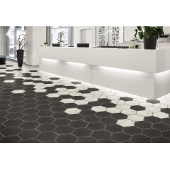 Carrelage effet bois peint en noir vieilli interieur exterieur R11,  sol et mur navette, hexagone, rectangle natucretro negra