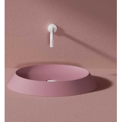 Vasque en silicone rose mat à poser, ovale  503x364mm hauteur 63mm  gdxbubble BUBBLESL232 pink