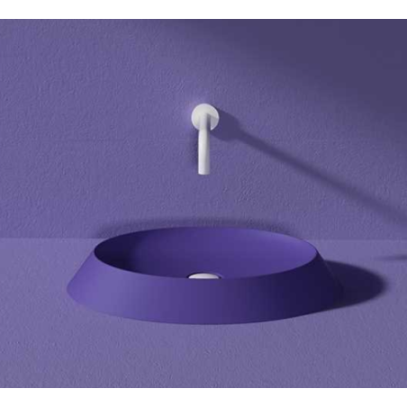 Vasque en silicone violet mat à poser, ovale  503x364mm hauteur 63mm  gdxbubble BUBBLESL277  violet