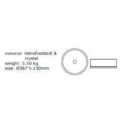 Vasque ronde en cristal base en resine vert clair mat à poser diamètre 367mm, hauteur 146mm et 300mm gdxxtreme sage green mat