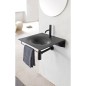 Lavabo suspendu en céramique  46x46x12cm  noir, rose, gris, bleu, vert, blanc mat,  blanc et noir brillant scaxveil: 6101