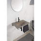 Lavabo suspendu en céramique  60x46x12cm  noir, rose, gris, bleu, vert, blanc mat, blanc et noir brillant:scaxveil 6102