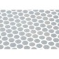 Emaux de verre rond gris mat d:19mm sur plaque de 28.5x28.5cm sol et mur onxpenny grey mat