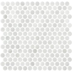 Emaux de verre rond melange gris clair satiné délavé d:19mm sur plaque de 28.5x28.5cm sol et mur onxpenny livia