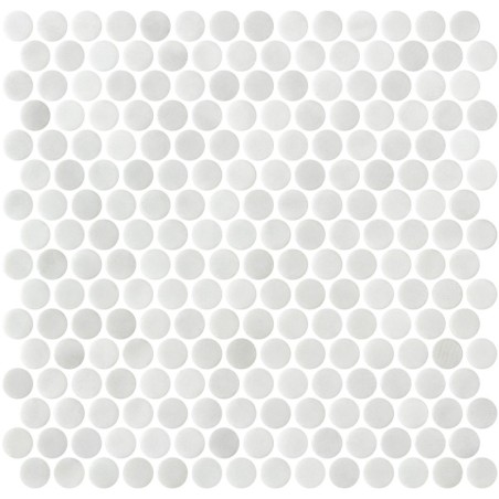 Emaux de verre rond melange gris clair satiné délavé d:19mm sur plaque de 28.5x28.5cm sol et mur onxpenny livia