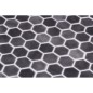 Emaux de verre hexagonal gris foncé mat D:3.175cm sur plaque de 30.1x29cm onxstoneglass antracite