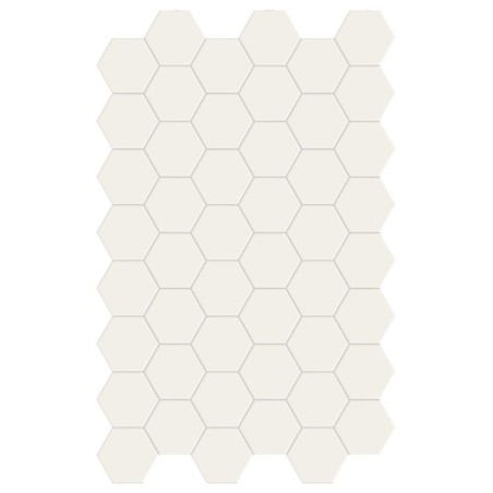 Carrelage hexagonal,sol et mur, blanc mat 14x16cm terx hexamat lemon sorbet