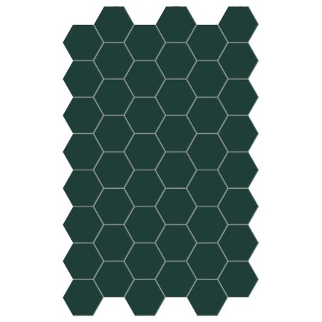 Carrelage hexagonal,sol et mur, vert foncé mat 14x16cm terx hexamat green echo