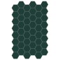 Carrelage hexagonal,sol et mur, vert foncé mat 14x16cm terx hexamat green echo