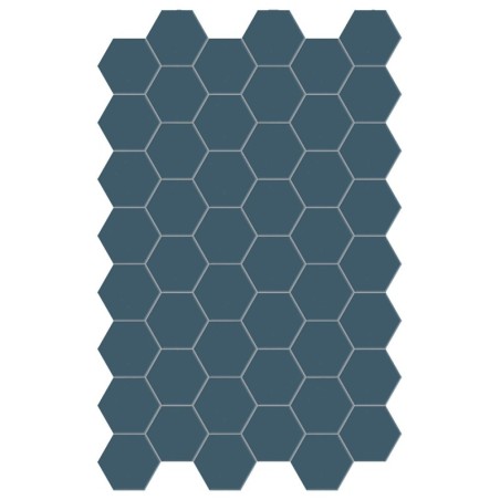 Carrelage hexagonal,sol et mur, bleu mat 14x16cm terx hexamat ocean wave