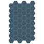 Carrelage hexagonal,sol et mur, bleu mat 14x16cm terx hexamat ocean wave