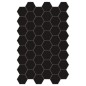 Carrelage hexagonal,sol et mur, noir mat 14x16cm terx hexamat black swan